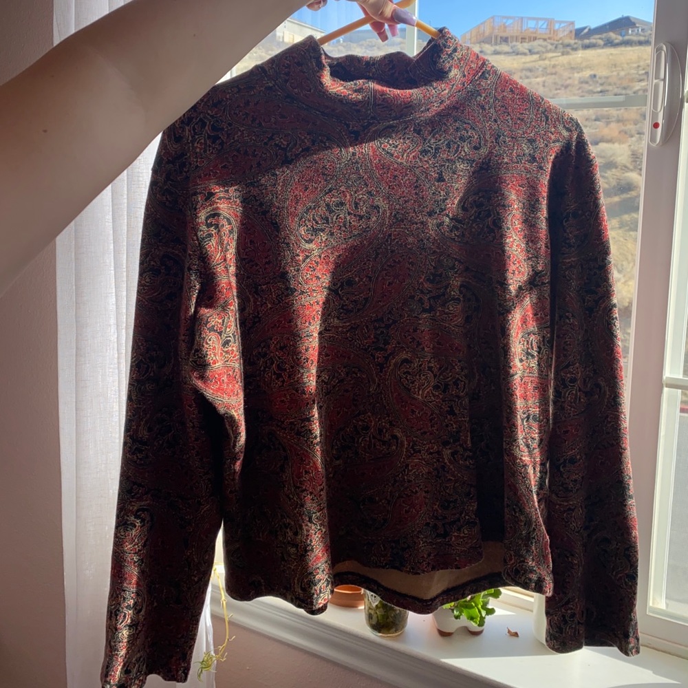 Patterned Turtleneck